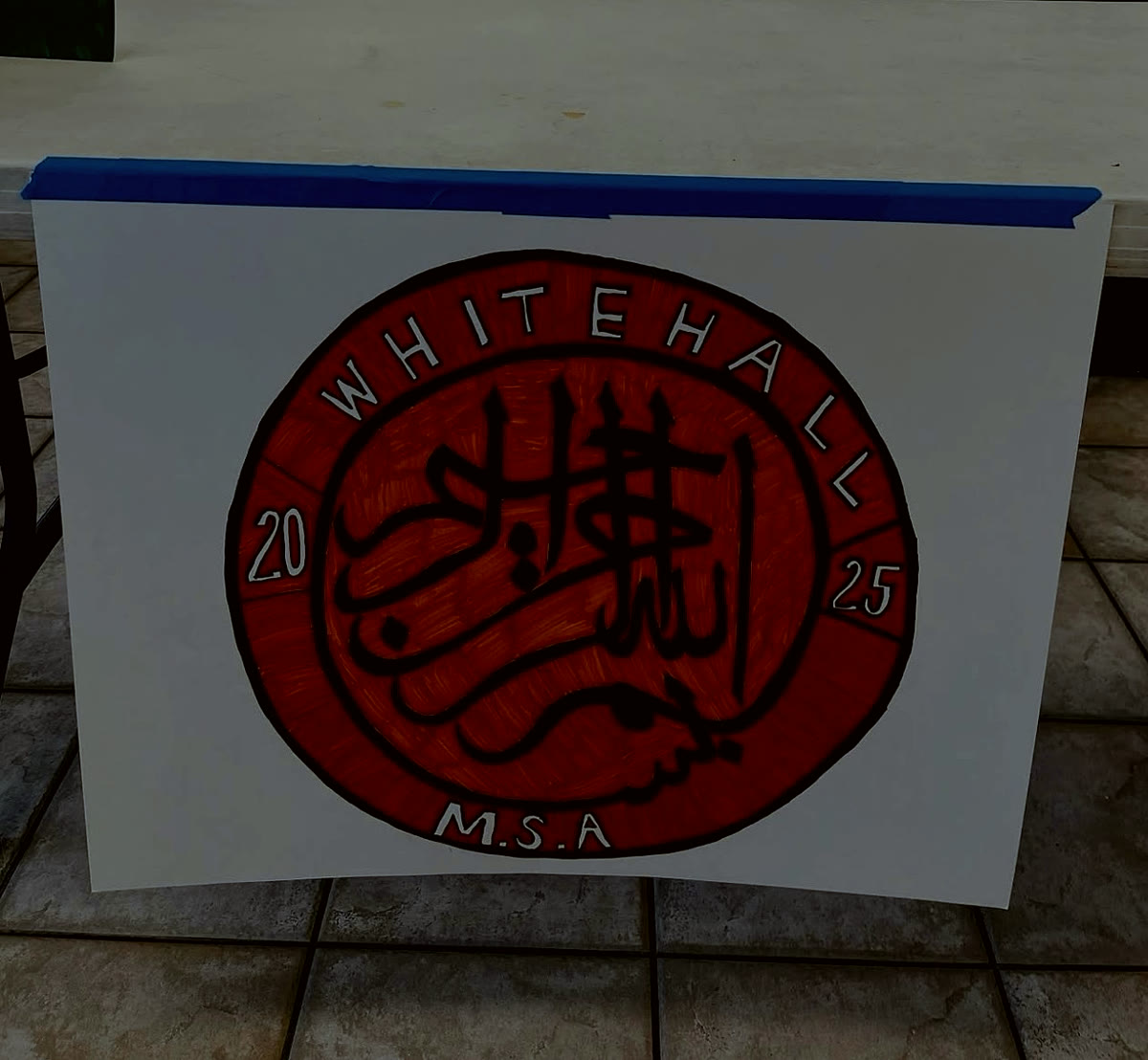 Hand-drawn crest
